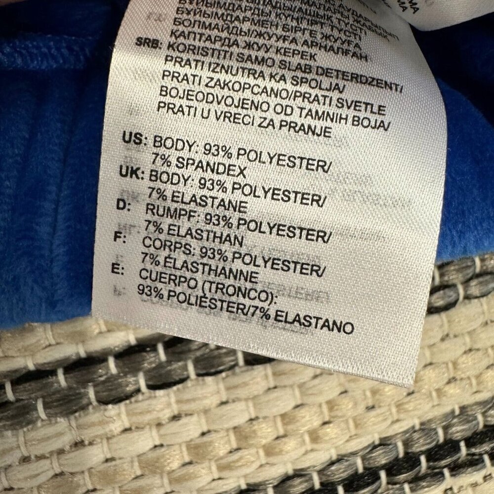 Adidas Originals x Jeremy Scott Women's Track Jacket Cropped Velour Top Blue L - Picture 11 of 15